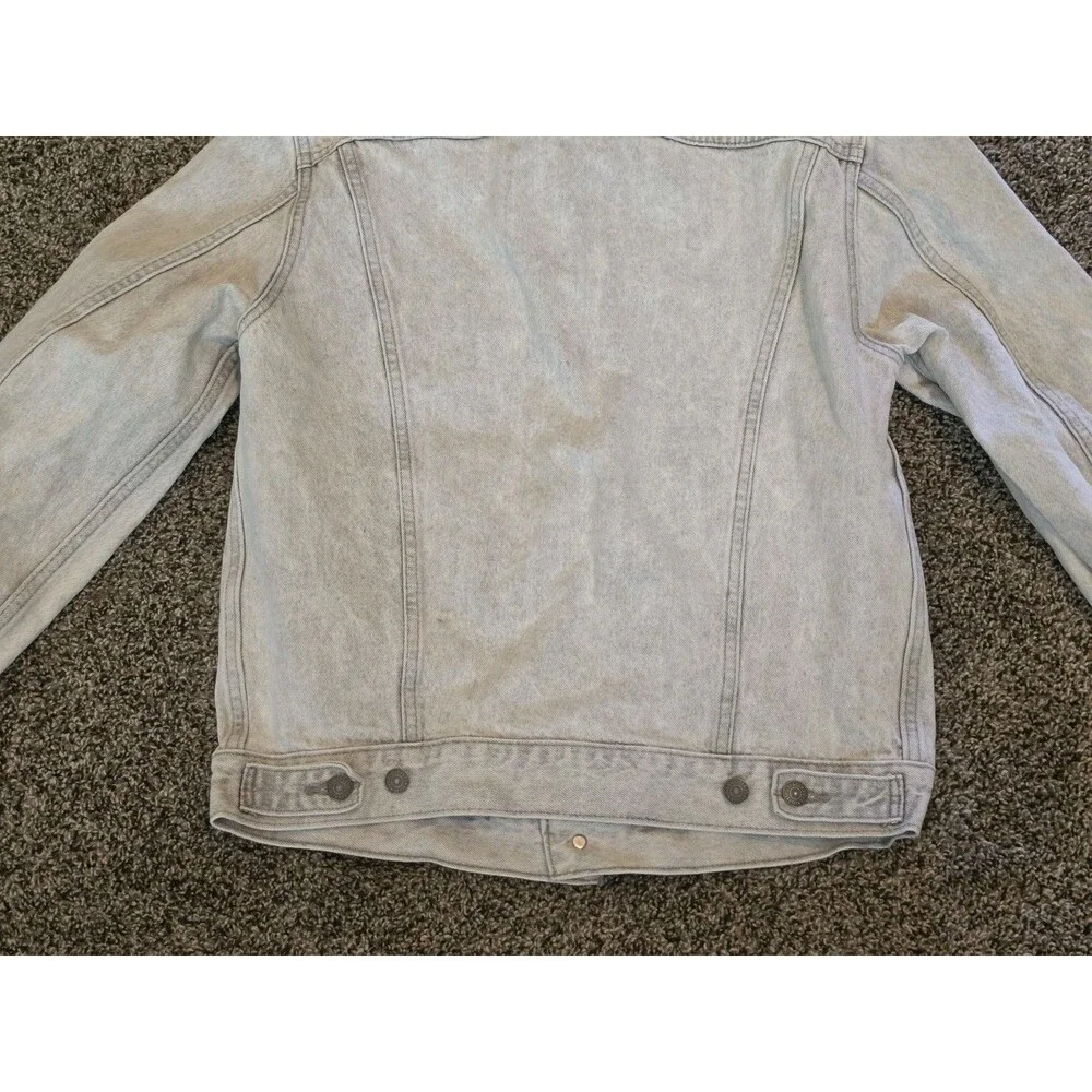 Levi’s Premium Vintage Fit Denim Trucker Jacket Men’s Size S Acid Ice Wash Light